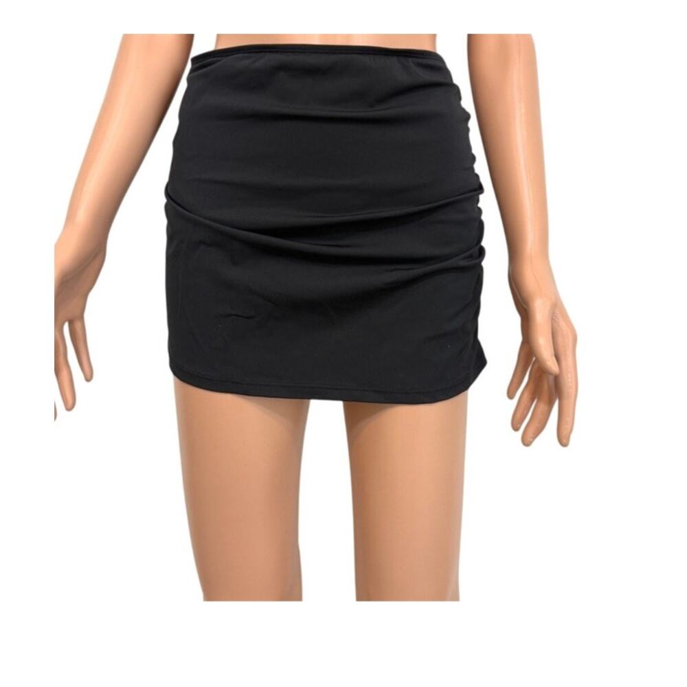 Assets By Sara Blakely Spanx large ruched swim bikini skirt bottom SW 3465
